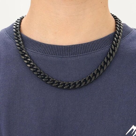 Chunky Cuban Link Necklace for Men - 18K Gold Plated Stainless Steel 14''-30'' - Picture 8 of 9